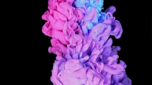 Fluid Art Mystique Texture Liquide Violette Noire Oeuvre Brillante Mouvement — Video