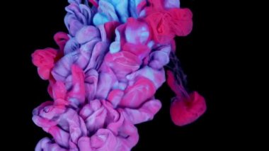 Göksel Mavi Leylak Bulutları: Büyüleyici Boya Örnekleri Siyah Tuval Üzerinde Çiçek.