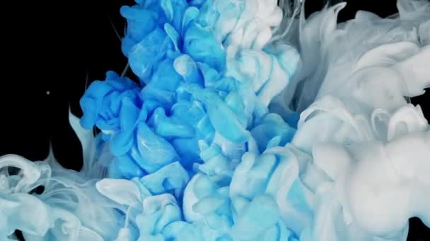 Wirujący Labirynt Azure Urzekająca Eksploracja Płynnej Sztuki Niebieskimi Białymi Odcieniami — Wideo stockowe