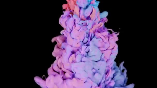 예술성 풍부하다 Black Violet Liquid Texture Shiny Artwork Slow Motion — 비디오