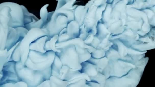 Синьо Рожеве Блискуче Чорнило Поширюється Воді Абстрактний Фон — стокове відео