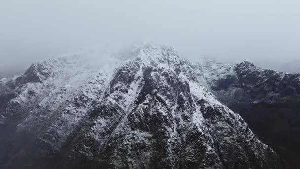 Drone Vista Aerea Volare Reine Village Lofoten Norvegia Europa — Video Stock