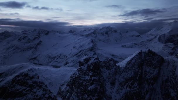 Zimní Lofotenské Pláže Době Západu Slunce Severní Norsko — Stock video