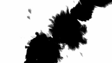 Mürekkep arkaplanı. Gerçeküstü evren. Siyah simli sıvı, beyaz üzerine kopya alanı yayıyor..