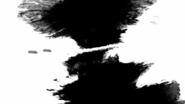 Mürekkep arkaplanı. Gerçeküstü evren. Siyah simli sıvı, beyaz üzerine kopya alanı yayıyor..