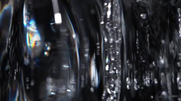 Kostka Ledu Barevném Světle Ohně Abstraktní Tapeta — Stock video