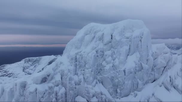 Natureza Noruega Drone Tiros Torno Área Vestland Inverno Vídeos De Bancos De Imagens Sem Royalties