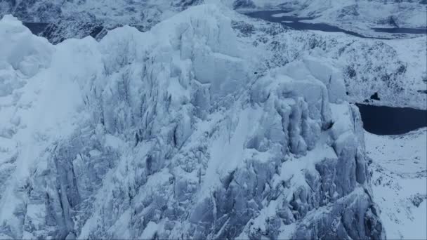 Natur Norwegens Drohnenschüsse Winter Rund Vestland — Stockvideo