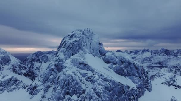Nature Norway Drone Shots Vestland Area Winter — Stock Video