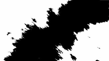 Mürekkep arkaplanı. Gerçeküstü evren. Siyah simli sıvı, beyaz üzerine kopya alanı yayıyor..