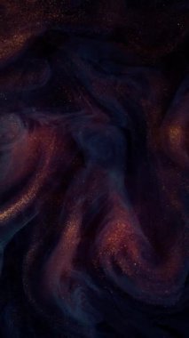 Büyüleyici ve büyüleyici soyut bir görüntü. Derin, kasvetli tonlarda kıvrılan renkler sergiliyor.