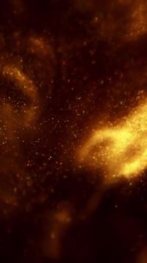 Girdap gibi dönen altın parçacıkların büyüleyici bir görüntüsü zahmetsizce zengin, dokulu ve büyüleyici bir arka plan yaratıyor.