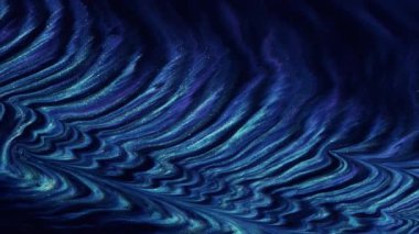 Kesinlikle büyüleyici soyut bir tasarım. Mavi ve yeşilliklerin derin tonlarında sıvı dalgalar sergiliyor.