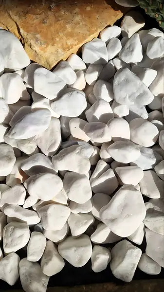 Bir yığın pürüzsüz beyaz taşın yakın çekimi. Ses tonundaki doğal doku ve ince varyasyonlar onu arka plan ya da tasarım elementleri için ideal kılar..