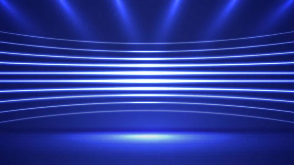 Line Gradient Neon Sci Abstraktní Scéna Růžovým Modrým Neonovým Rámem — Stockový vektor