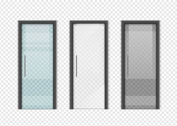 オフィス スペースのあるスーパーマーケットへの二重スライドガラスのドア ベクトルデザイン — ストックベクタ