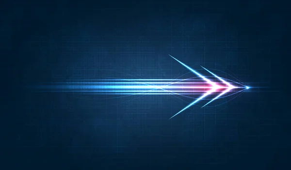 Ljus Hastighet Rörelse Blå Pil Teknik Kommunicera Bakgrund Trådlöst Datanät — Stock vektor