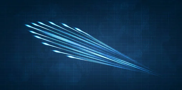 Niebieska Smuga Światła Światłowód Linia Prędkości Futurystyczne Tło Dla Bezprzewodowej — Wektor stockowy