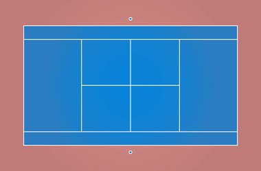 Tenis kortu grafik tasarımı, eğitim veya örnekler için mükemmel.