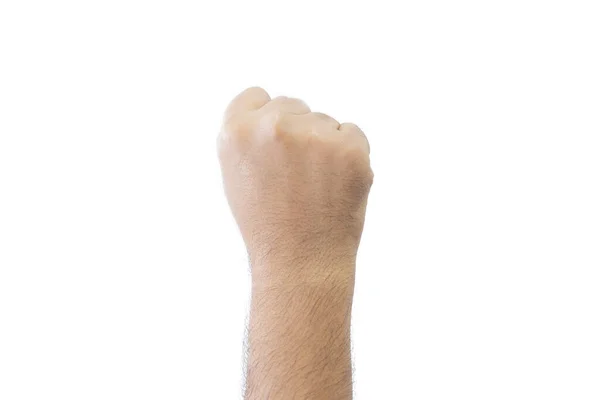 Close Man Back Handful Close Outstretched Hand Showing Zero Fingers — Stock Photo, Image