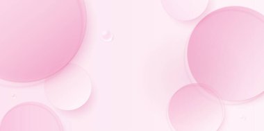 Kozmetik ürünleri ya da cilt bakım ürünleri reklamları. Üstünde şişe olan reklamlar, güzellik ürünleri için afişler, yapraklı pembe renkli arka plan. vektör tasarımı.