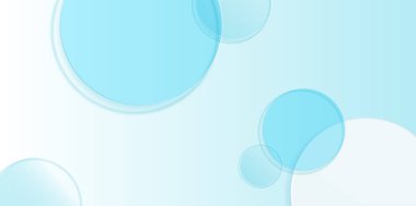 Kozmetik ürünler arka planında mavi camlar var. Paketleme sunumu için yuvarlak cam disklerin tasarımı. vektör tasarımı.