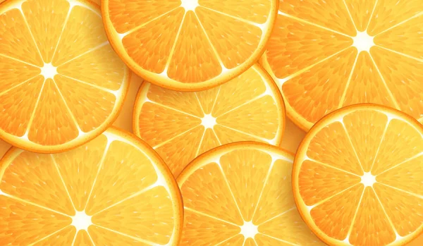 化粧品はオレンジ色のガラスやビタミンC オレンジの果実などの背景を表示します パッケージプレゼンテーション用の円形ガラスディスクの設計 ベクトルデザイン — ストックベクタ