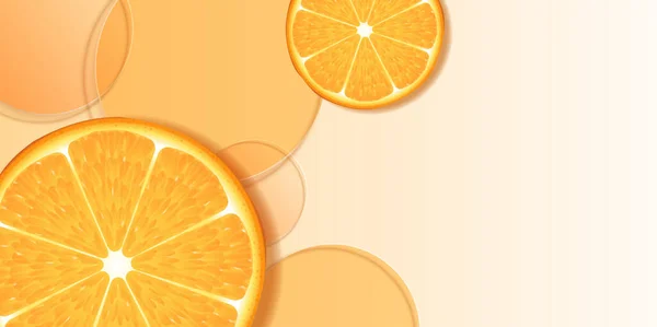 Drop Water Vitamin Orange Structure Vitamin Solution Complex Chemical Formula — Stock Vector