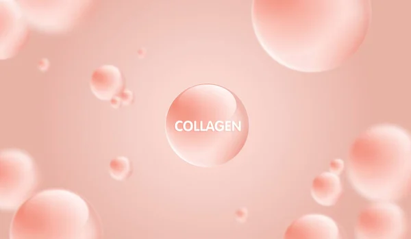 Su kolajeni pembesini ve yapısını bırakın. Vitamin çözeltisi kompleksi ve doğadan gelen kimyasal formül. Güzellik tedavisi, beslenme, cilt bakımı. Kozmetik için tıbbi ve bilimsel kavramlar. vektör.
