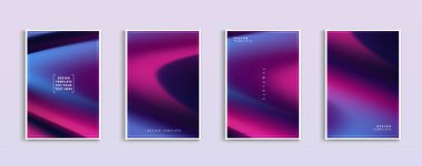 Canlı kuzey ışıkları gradyan arkaplan dizayn şablonları. Modern moda tasarım. İniş sayfaları, kapaklar, broşürler, el ilanları, sunumlar, afişler için kullanılabilir. Vektör tasarımı.