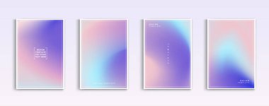 Pastel gradyan arka plan vektörü ayarlandı. yumuşak beyaz, turuncu, pembe, mor ve mavi renkler uygulama, web tasarımı, web sayfaları, afişler, tebrik kartları için soyut arkaplan. Vektör tasarımı.
