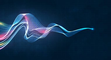 Mavi ışık çizgisi, fiber optik, hız çizgisi, 5g veya 6g 'lık kablosuz veri transferi için fütüristik arka plan, soyut olarak yüksek hızlı internet. İnternet ağı konsepti. vektör tasarımı.