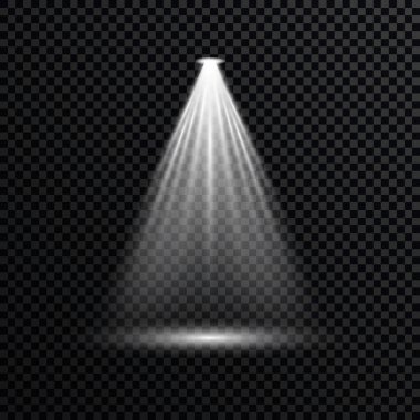 Parlayan yıldızların patlaması, yanıp sönen ışıklar. Siyah arka planda farklı ışık efektlerinin toplanması. Saydam lens parlamaları ve aydınlatma efektleri. vektör tasarımı.