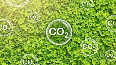 Baloncuklardaki karbondioksit veya karbon konseptini azalt. Temiz enerji kullanan ve küresel ısınmayı sınırlayan CO2 salınımı. Gezegenimizi, dünya çevresini, dünya gününü kurtarın. sürdürülebilir kalkınma ve yeşil iş. 