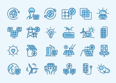 Güneş enerjisi, yenilenebilir enerji, çevre dostu teknoloji, sürdürülebilirlik, rüzgar ve güneş enerjisi, pil depolama ve çevreye odaklı vektör tasarımı için yeşil yenilik.