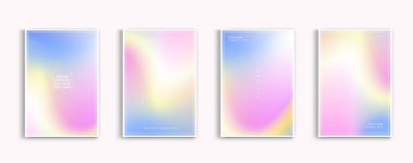 Pastel gradyan arka plan vektörü ayarlandı. yumuşak yeşil, pembe, beyaz ve mavi renkler uygulama, web tasarımı, web sayfaları, afişler, tebrik kartları için soyut arka plan. Vektör tasarımı.