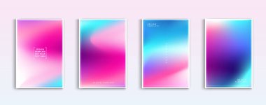 Gradyan arka plan vektör kümesi. yumuşak yumuşak portakal, kırmızı, beyaz ve mavi renkler uygulama, web tasarımı, web sayfaları, afişler, tebrik kartları için soyut arka plan. vektör tasarımı.