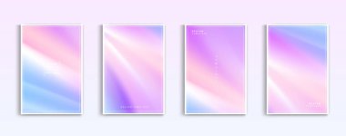Pastel gradyan arka plan vektörü ayarlandı. yumuşak yeşil, pembe, beyaz ve mavi renkler uygulama, web tasarımı, web sayfaları, afişler, tebrik kartları için soyut arka plan. Vektör tasarımı.
