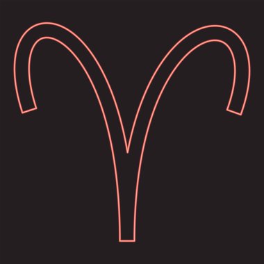 Neon arşivleri kırmızı renk vektör illüstrasyon resmi düz stil ışık