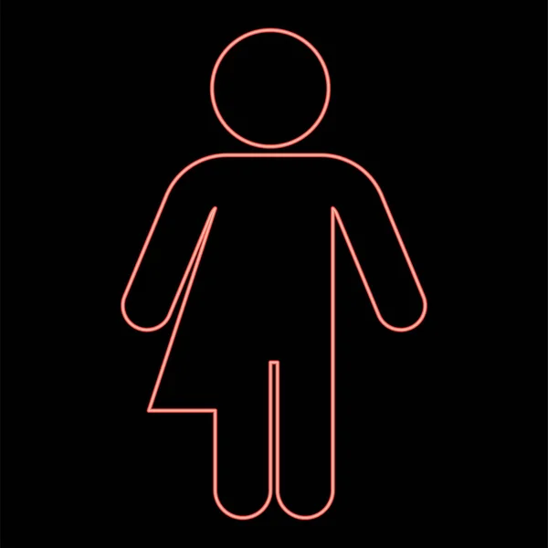 Neon Symbol Konzept Der Geschlechterloyalität Transvestiten Konzept Homosexuell Rot Farbvektor — Stockvektor