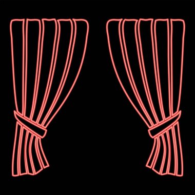 Neon perdeler Kör Perde Perde Perde Gölgesi Portiere perdeler tören için Lüks perdeler Büyük açılış konsepti Presintasyon konsepti Açılış perdeleri