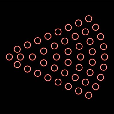 Neon spreyi Aerosol jet püskürtücü. Kozmetik şişe kırmızı renk vektör illüstrasyon düz görüntü ışık.