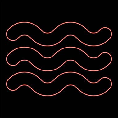 Duvar kâğıdı simgesi simgesinde özellikle karşı konulabilir neon yıkama özelliği siyah renk vektör illüstrasyonu düz resim kırmızı renk çizimi düz resim çizimi düz ışık