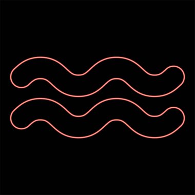 Duvar kağıdı simgesi simgesinde neon yıkanabilir tanımlama siyah renk vektör çizimi düz resim kırmızı renk çizimi düz resim çizimi düz ışık biçimi