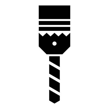 Kartuş bit sabit simge siyah renk vektör illüstrasyon düz biçimli matkap