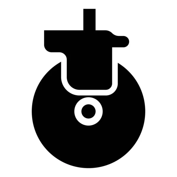 Roue Pour Meubles Roulette Icône Pivotante Couleur Noire Vecteur Illustration — Image vectorielle