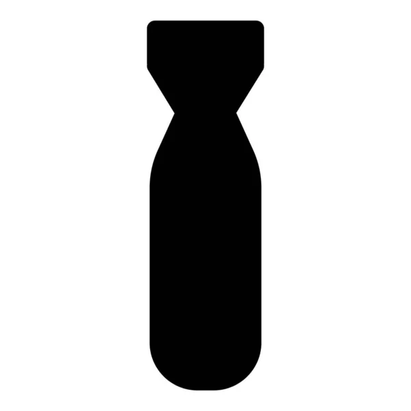 Bombe Luft Symbol Schwarze Farbe Vektor Illustration Bild Flachen Stil — Stockvektor