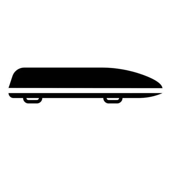 车箱自动顶篷载货箱顶箱图标黑色彩色矢量图片说明平面样式简单 — 图库矢量图片