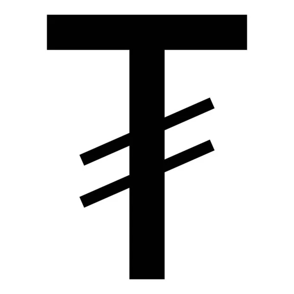 Σύμβολο Tugrik Μογγολία Νόμισμα Mnt Εικονίδιο Χρήματα Μαύρο Χρώμα Διάνυσμα — Διανυσματικό Αρχείο