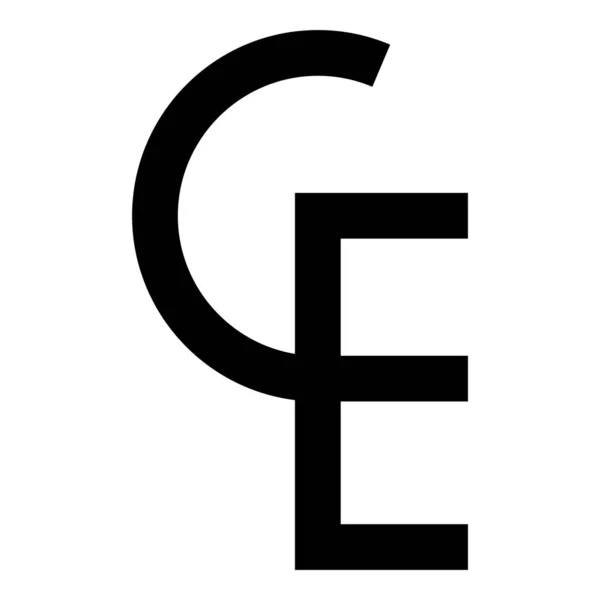 Знак Євро Валюти Ecu Європейський Символ Ecu Значок Чорного Кольору — стоковий вектор
